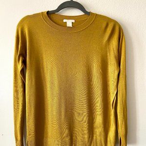 LIKE NEW H&M MUSTARD KNIT LONG SLEEVE TOP / SWEATE